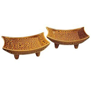 Partylite Global Inspirations Pillar Holder 6" ceramic sponge rest soap dish 2pc
